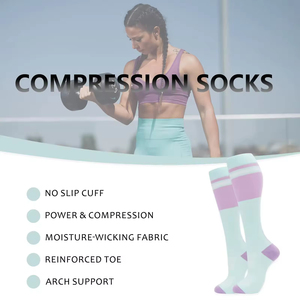 <b>Knee</b> <b>High</b> Compression Socks Women Full Nylon Flight Socks for Nurses Nurse Socks <b>High</b> Quality Wholesale - Product Image 4