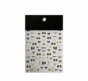 Nuevas pegatinas de uñas con botones y lazos en relieve para otoño e invierno, decoraciones adhesivas traseras explosivas estilo Maillard. - Product Image 1