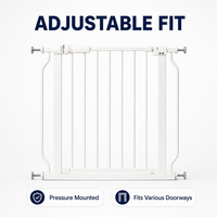 Barrière de sécurité pour bébés, enfants, chiens et chats, pour portes et escaliers, sans perçage, fixation par pression, installation facile