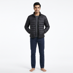 Men's Casual Winter Warm <b>Zip</b>-<b>up</b> Bomber <b>Jacket</b> with Quilted Windproof Puffer <b>Jacket</b> Hooded Down Padded Design Men's <b>Jackets</b> - Product Image 1