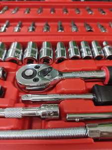 46Pcs 1/4-Inch Chất Lượng Cao Ổ Cắm Bộ Công Cụ Sửa Chữa Xe Ratchet Phím Chrome Vanadi Mô-men Xoắn Chìa Khoá Kết Hợp Cờ Lê Bit - Product Image 2