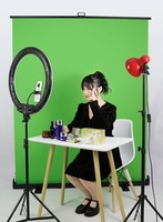 Toile de fond rétractable HEYU 2MX2M pour studio photo, écran vert chromakey pliable, fonds bleu, blanc, noir en rouleau