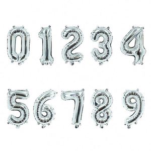 Globos de Número Metalizados de 16 Pulgadas en Varios Colores para Decoración de Fiestas, Precio al por Mayor - Product Image 6