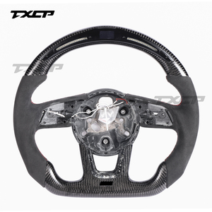 Ajuste para <span class=keywords><strong>Audi</strong></span> A3 <span class=keywords><strong>A4</strong></span> A5 A6 A7 A8 Q3 Q5 Q7 Q8 B8 B8.5 B9 R8 TT TTRS TTS S3 S4 S5 S6 S7 RS3 RS4 actualización <span class=keywords><strong>volante</strong></span> de cuero completo - Product Image 1