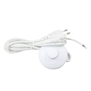 Cee Extension Cord 6FT 2 Outlet Plug Cable Inline Push <b>Switch</b> On-Off Lamp Foot <b>Switch</b> Floor Lamp Holiday <b>Lights</b> - Product Image 2