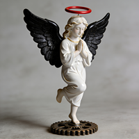 Figurines d'anges en résine jouant de la musique, sculpture d'ange, articles religieux catholiques, statue pour cadeaux de mariage