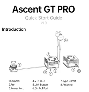 Kit émetteur vidéo numérique HD CADDX Walksnail Ascent GT Pro 4W OSD Canvas pour Ardupilot, avion à voilure fixe UAV - Product Image 4