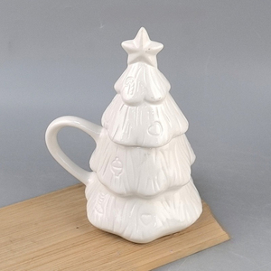 <span class=keywords><strong>Venta</strong></span> directa de fábrica Taza de cerámica de árbol de Navidad personalizada Taza de árbol de Navidad DIY temática de vacaciones - Product Image 3
