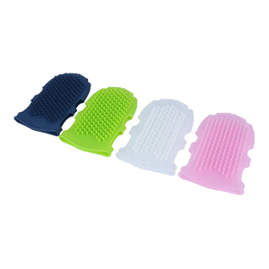 Gant de douche massant en silicone pour le bain, élimination des peaux mortes, brosse corporelle exfoliante pour le soin et le nettoyage de la peau - Product Image 6