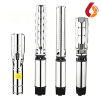 Pompe submersible solaire hybride grande capacité pour puits profond, pompe à eau DC en acier inoxydable de grande taille pour l'irrigation des puits agricoles