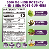 Complément alimentaire immunitaire végétalien Lifeworth Private Label Bladderwrack Burdock Root Vitamin Irish Sea Moss Gummies