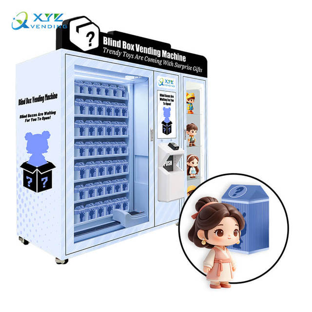 Prizes Exchange 21.5 Inch Touch Screen LED Vending Machine Letter Lighting Lucky Gift Blinds Box SDK Enabled for Shopping Mall