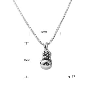 Stainless Steel <b>Boxing</b> <b>Glove</b> Pendant <b>Necklace</b> Men's Retro Punk Style 12002 - Product Image 4