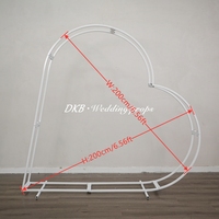 Support de toile romantique en forme de cœur pour toile de fond de mariage, idéal pour la décoration de la Saint-Valentin