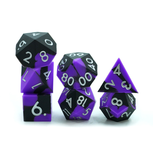 Handmade 7-Piece <b>D20</b> D&d Stress <b>Dice</b> Set 16mm Polyhedral Solid Color Soft Silicone for Tabletop Games - Product Image 6