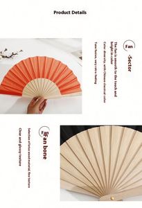 Abanicos de Mano de Madera de Pera Blancos de 23 cm, Color Original, de Alta Calidad, al por Mayor, para Regalo Promocional, España - Product Image 6