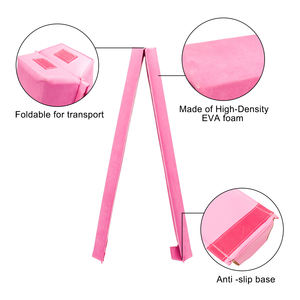 Foldable 8 Foot <b>Gymnastics</b> <b>Beam</b> for Teenagers Pink Velvet PVC - Product Image 2