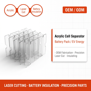 Lámina Separadora Aislante de Acrílico Cortada con Láser Personalizada, Fabricación de Divisores de Celdas para Paquetes de Baterías OEM - Product Image 1