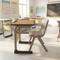 Meubles de classe durables, bureau et chaise pour l'école, ensemble table et chaise pour élèves du primaire/secondaire