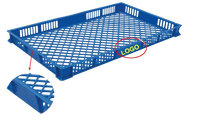Panier en plastique perforé empilable, ultra-plat, haute ventilation, prix de gros, fourni par le fabricant