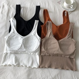 Débardeur tubulaire tricoté sans couture pour femmes, soutien-gorge de sport, style Bandeau, sans manches, dos nu, Sexy, été, 2020 - Product Image 4