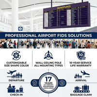 Système d'affichage FIDS, terminal LCD personnalisé OEM avec CMS de signalisation numérique pour la signalisation directionnelle dans les aéroports, les métros et les hubs de transit