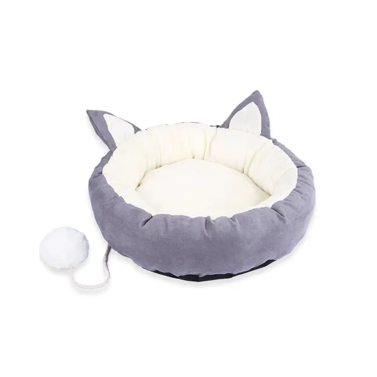 Super Soft Pet Dog Beds Cute Round Pet Sofa Mat Washable Cat Bed for Autumn Winter Indoor Deep Sleeping