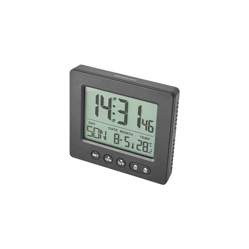 New Arrival Portable Simple Digital Alarm Clock Bedroom Desktop Bedside LCD Table Clock Displayed Time Calendar Week Temperature