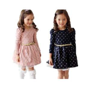 Robe de Soirée Décontractée à Manches Longues pour Petites Filles, Vêtements d'Été en Gros pour Enfants, Style Princesse, Fournisseur Chinois - Product Image 1