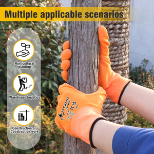 कस्टम लोगो 13 गेज पॉलिएस्टर कार्य दस्ताने और हाथ सुरक्षा के लिए लेटेक्स लेपित फोम - Product Image 6