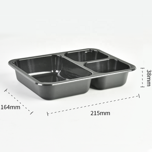 1 2 3 scomparto cpet ovenable vassoio di imballaggio 220 c contenitore ciotola di plastica cibo CPET vassoio con pellicola CPET - Product Image 2