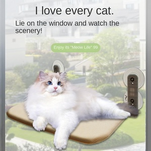 Mobilier mural avec hamac pour chat, étagères flottantes pour <span class=keywords><strong>lit</strong></span> de fenêtre en pleine saison avec étagères murales pour chat - Product Image 3