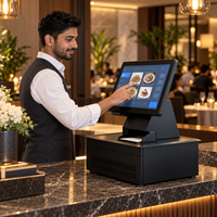 Caisse enregistreuse POS à écran tactile capacitif de 15 pouces, processeur I3/I5/I7, Wi-Fi 6, Bluetooth 5.2, NFC, Windows 10, Android
