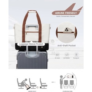 Muestra gratuita de bolso de gran capacidad portátil para viajes de otoño/invierno para mujer, nuevo bolso de mano informal de moda retro, bolso de hombro. - Product Image 3