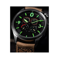 Montres de sport en acier lumineuses, avec calendrier et chronomètre, de conception et fabrication en usine en série, pour marque privée