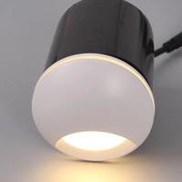 AVT Wholesale - Luminaire mural d'angle LED rond 3W, intérieur/extérieur, lampe d'escalier, corps en aluminium, pour lampes murales de salle de bain