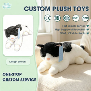 Mascotte chaton en peluche professionnelle à prix d'usine avec logo personnalisé pour cadeaux promotionnels et décoration de crèche - Product Image 1