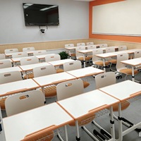 Prix de gros : Ensembles scolaires, mobilier scolaire, bureau et chaise individuels réglables en hauteur pour étudiants, table d'étude pour étudiants