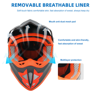 Commandes d'échantillon Bienvenue Haute Qualité Personnalisé Abs Head Guard Extérieur Hors Route Sécurité Protection <span class=keywords><strong>Enfant</strong></span> <span class=keywords><strong>Motocross</strong></span> <span class=keywords><strong>Casque</strong></span> - Product Image 5