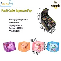 Maltose Fruit Cube Squishy Toy Rubber Slow Rising Squeeze Stress Relief voor Volwassenen Zhejiang Unisex Groothandel
