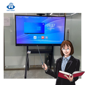 ZDHQ 4K <span class=keywords><strong>20</strong></span> Points Tactile Interactif Tableau Blanc Android + Windows OS Sans Fil Co-Écran Portable pour Éducation Entreprise (55-110) - Product Image 1