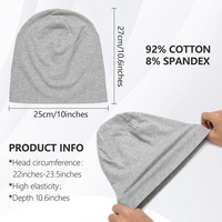 Gorro de Jersey Elástico con Logotipo Personalizado de Algodón Orgánico, Gorro Holgado Unisex para Bebés, Mujeres y Hombres