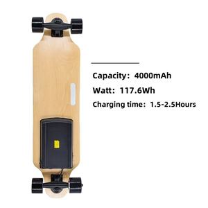 Longboard à roues, E-Skateboard, roulements ABEC-9, batterie 4000mAh, moteur 300W, Patineta Electrico, Skateboard électrique - Product Image 5