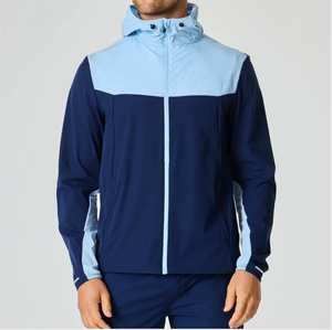 Veste de sport coupe-vent pour homme de haute qualité, deux couleurs, réfléchissante, personnalisable, deux poches, ensemble de <span class=keywords><strong>jogging</strong></span> pour homme pour l'extérieur - Product Image 2