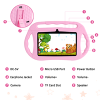 Vente chaude 7 pouces Android 10 tablette PC Quad Core WiFi double caméras pour l'éducation des enfants contrôle parental Allwinner 2GB