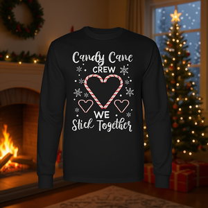 T-shirt à manches longues Candy Cane Crew Heart Holiday Family - Product Image 3