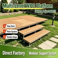 Plancher de terrasse en WPC moderne, imperméable, ignifuge, écologique, à emboîtement, surface antidérapante, pour salle de sport, jardin, entrepôt, cour, usage extérieur