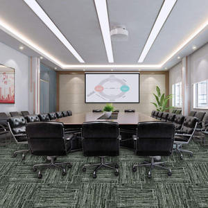 Alfombra Moderna con Diseño de Rayas Antideslizante, de Nailon con Base de PVC de 50x50cm para Oficina, Hotel y Dormitorio - Product Image 3