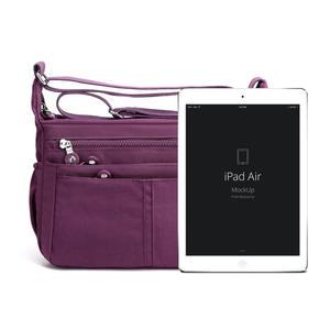 Sac à bandoulière léger en nylon pour femme, sac à bandoulière multi-compartiments, imperméable, grande capacité - Product Image 6