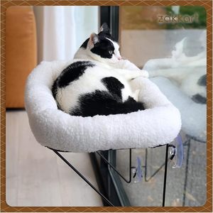 Luxus Lieferanten Hochwertiges langlebiges Fenster Installieren Sie <span class=keywords><strong>Cat</strong></span> Sleeping Hammock <span class=keywords><strong>White</strong></span> Sherpa Plüsch Pet <span class=keywords><strong>Cat</strong></span> Hanging <span class=keywords><strong>Bed</strong></span> Indoor - Product Image 2